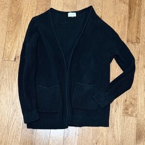 Universal Thread Black Ribbed Cardigan